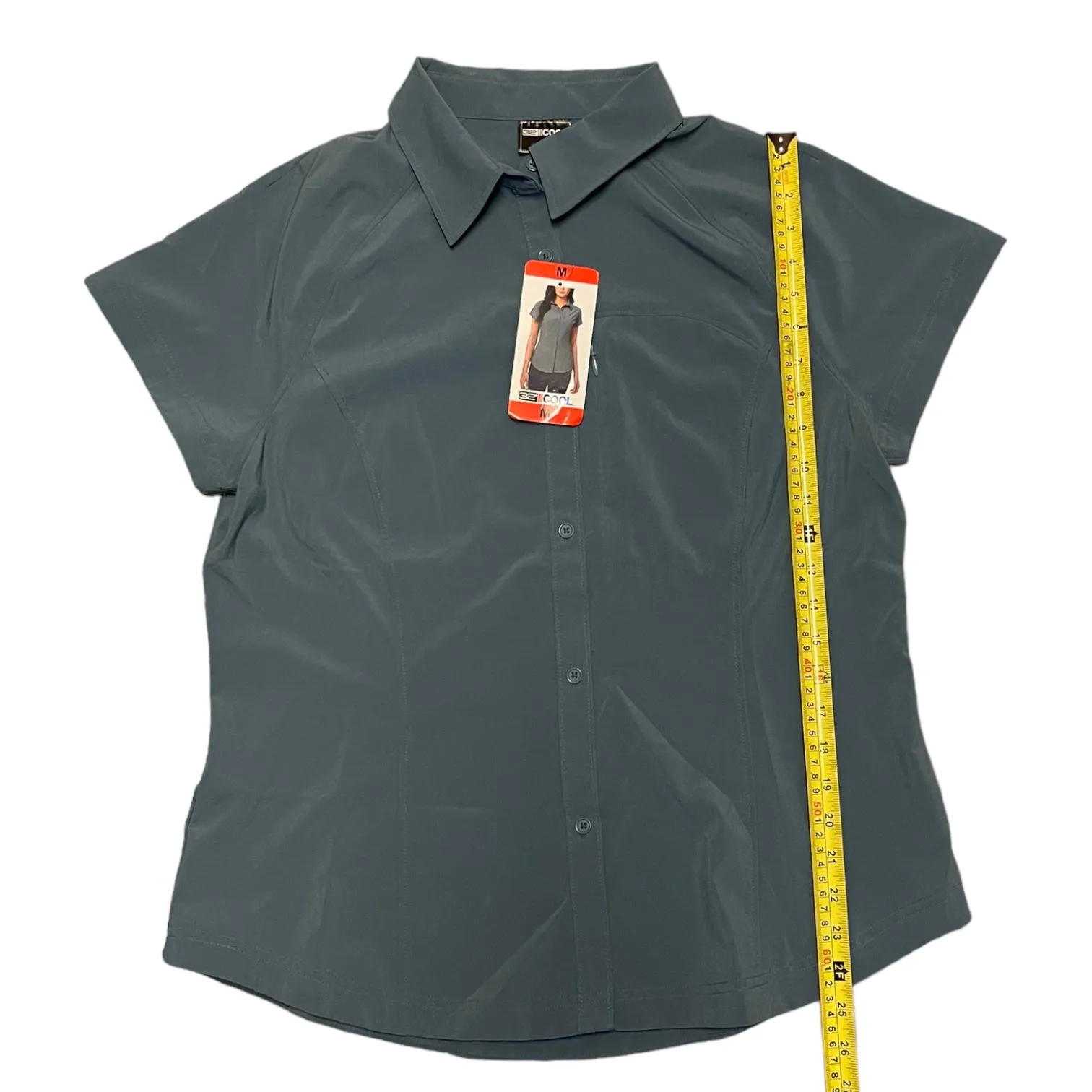 32 Degrees Cool Outdoor Performance Button Front Shirt Medium