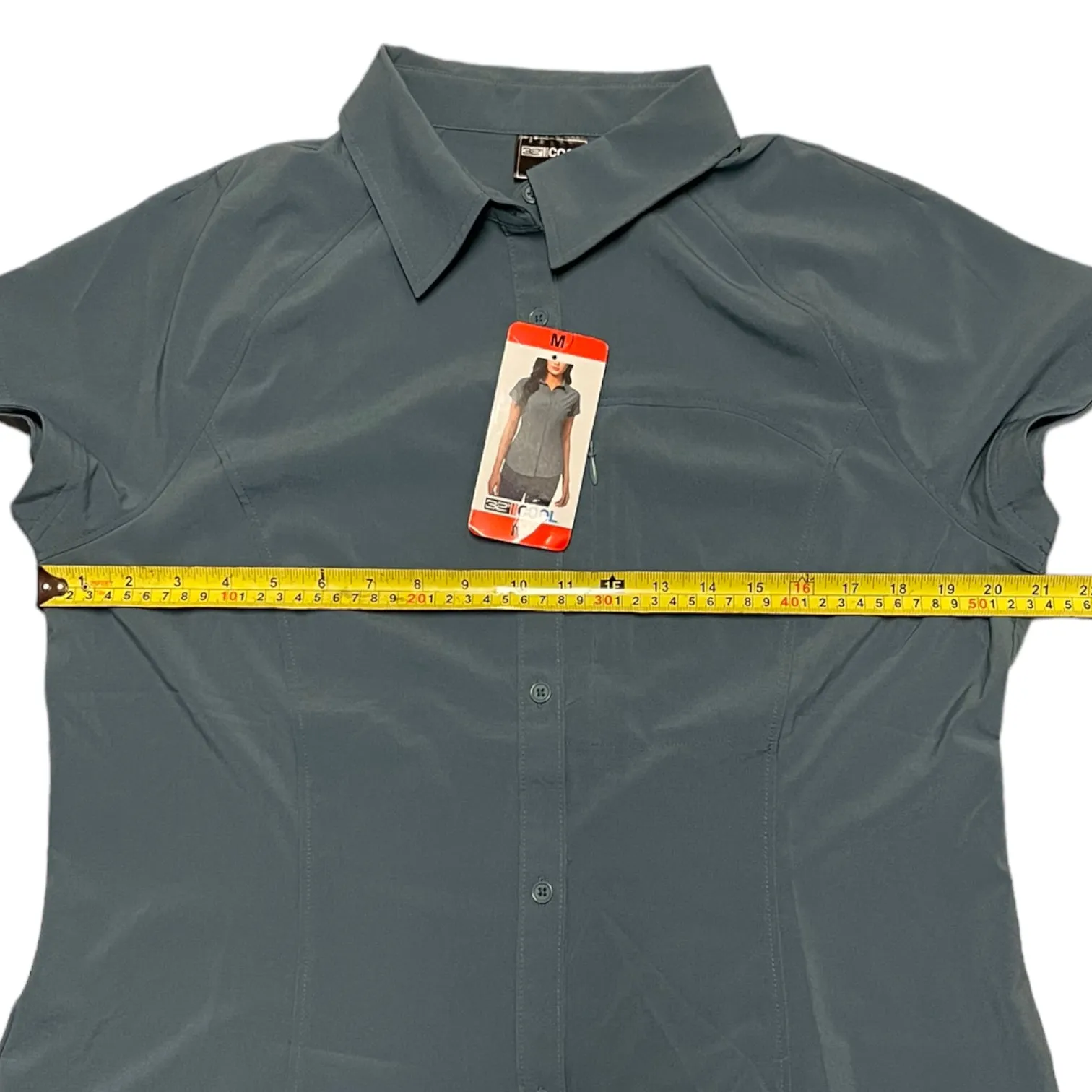 32 Degrees Cool Outdoor Performance Button Front Shirt Medium