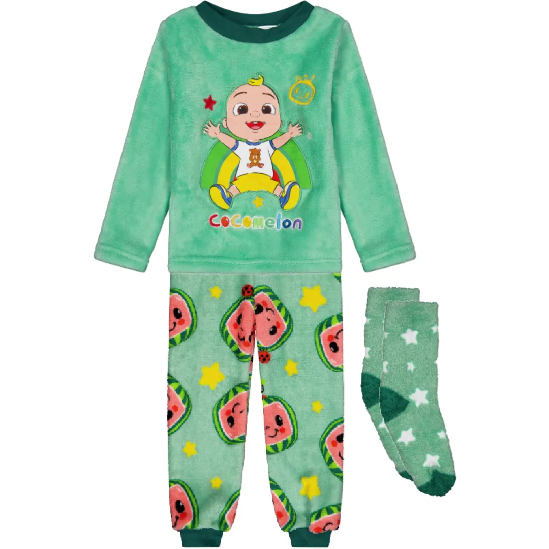 COCOMELON Fleece Pyjamas & Socks Set