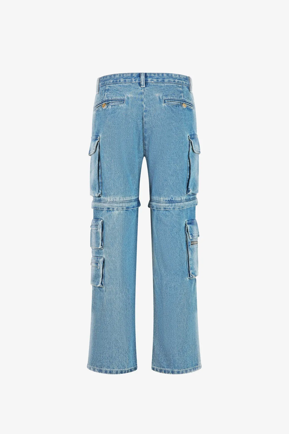 Convertible Cargo Denim Pants