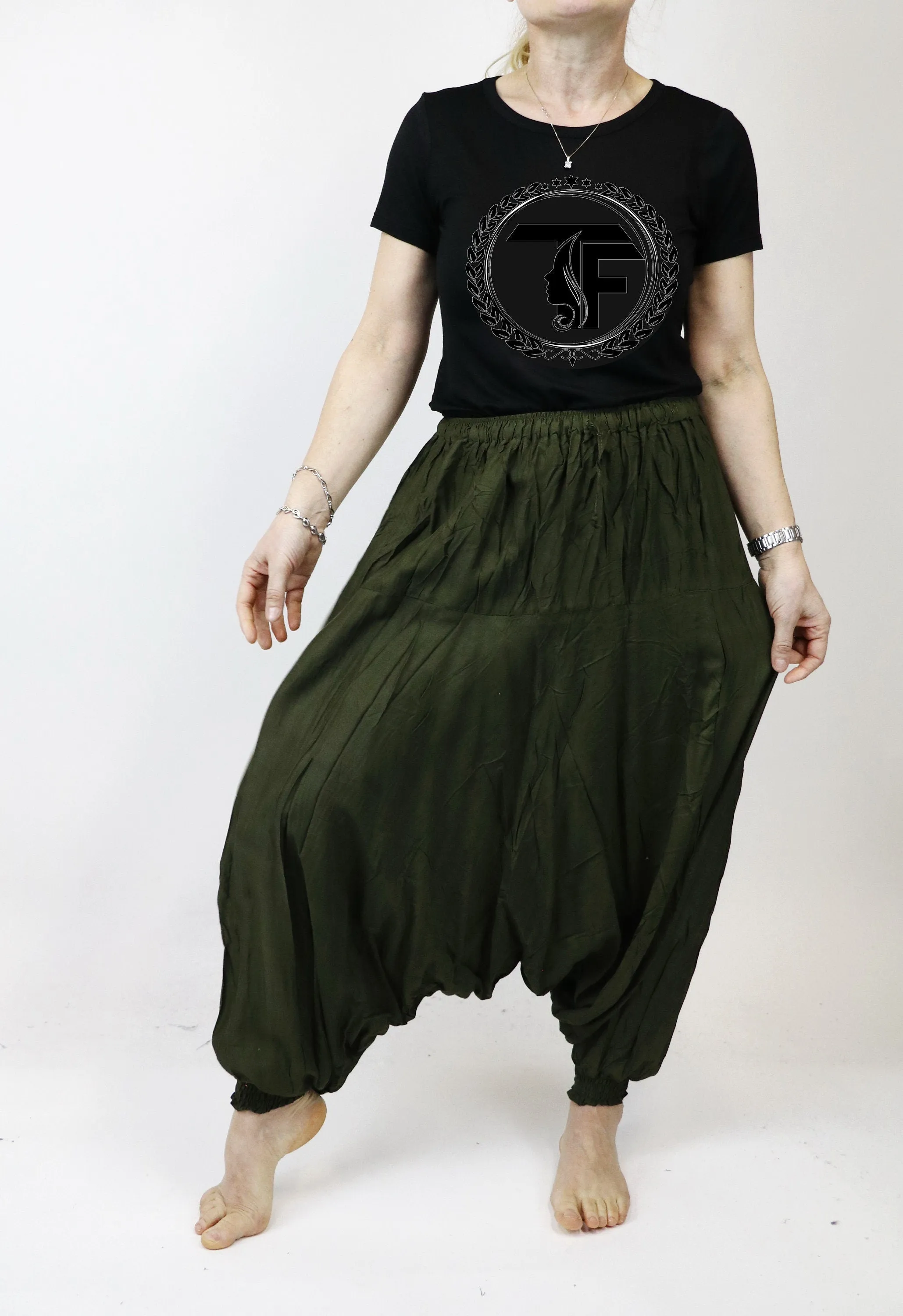 Harem Pants Unisex Solid Color Hippie Hippy Yoga Pants Comfy Loungewear Gypsy Boho Jumpsuits Aladdin Loose Clothing Baggy Pants Festival