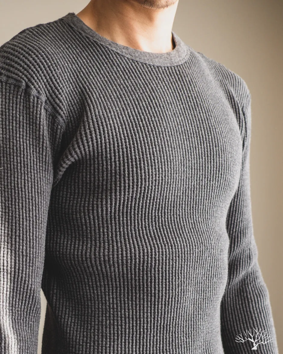 Long Sleeve Thermal Crew - Charcoal Melange