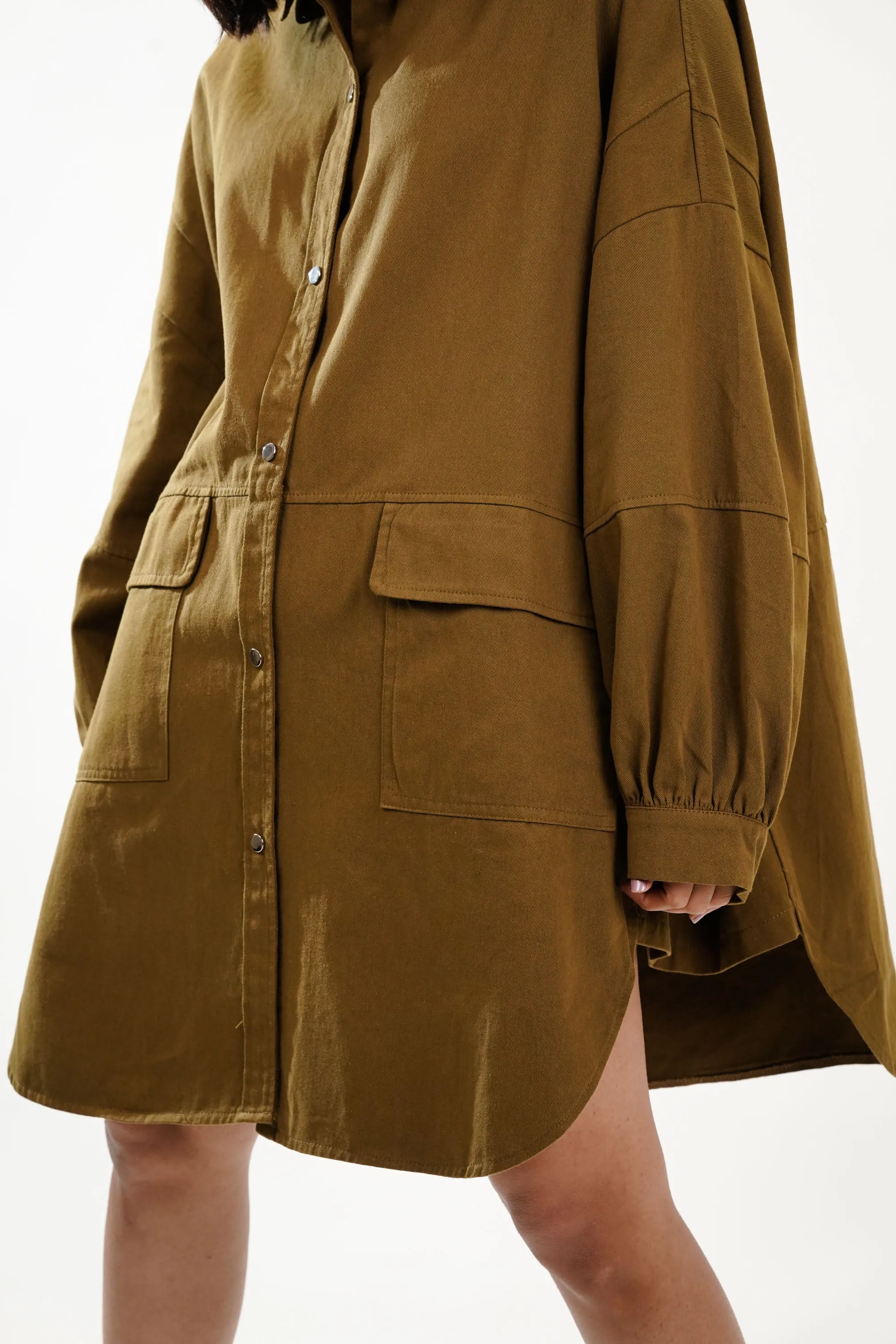 Moss Oversized Shirt Dress