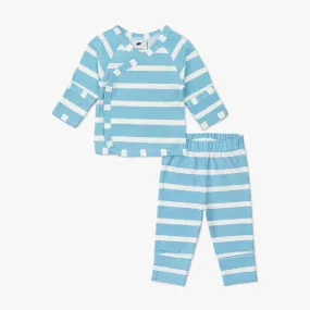 SALE - Hello Baby Set_Bold Blue Stripes