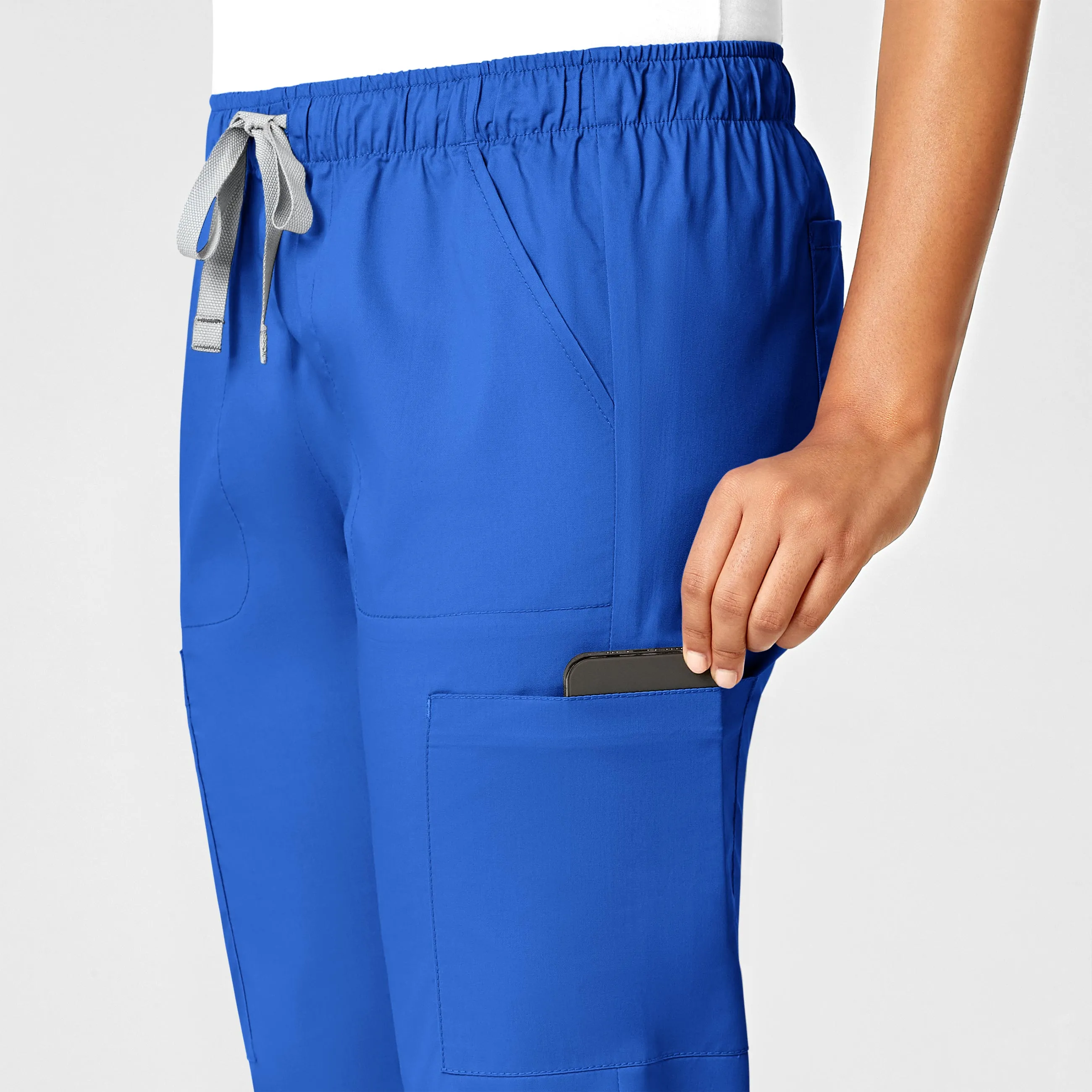 WonderWORK Women's Convertible Slim Leg Scrub Pant - Royal